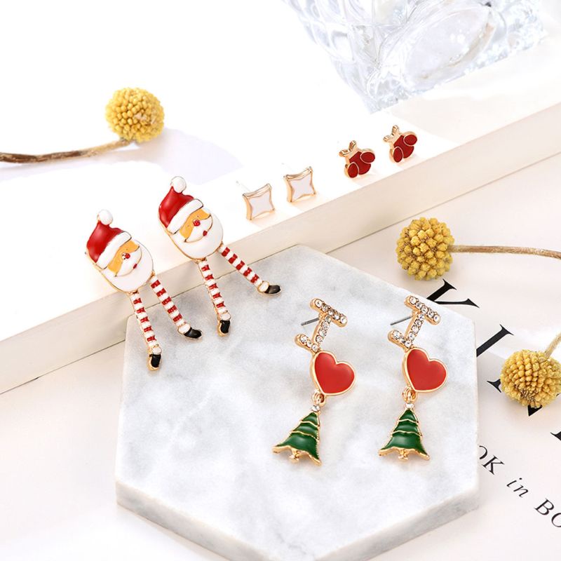 SIY  9 Pairs Women Christmas Earring Studs Christmas Gifts for Girls Holiday Jewelry