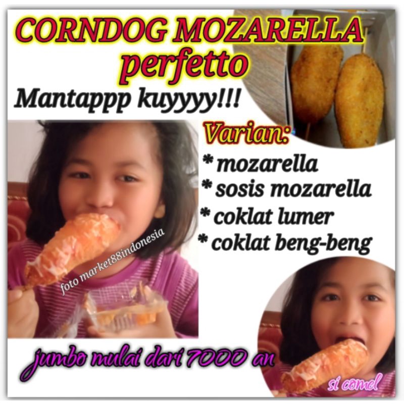 Corndog Keju Mozarella Perfetto Frozen Food Dan Varian Coklat Lumer Jumbo