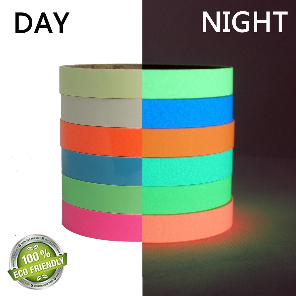 Hot Sale /1/1.5/4M Self Adhesive Luminous Glow Tape/Selotip Bercahaya Neon Reflektif/Stiker Garis Dinding Mencolok Bercahaya/Tape Peringatan Keamanan Keamanan Dropshipping