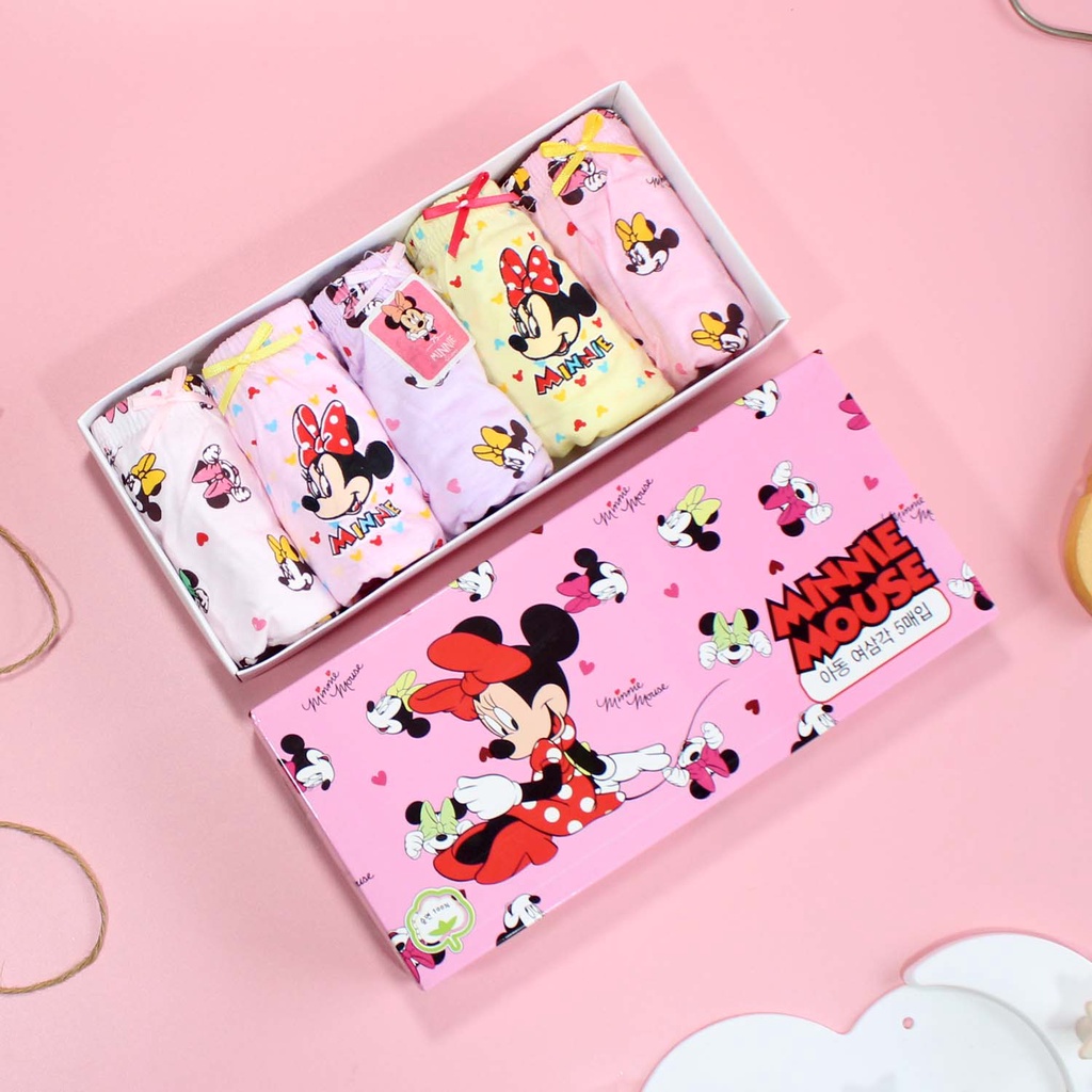 SET Celana Dalam Anak Perempuan Celana Dalam Anak dengan Box Kolor Anak Perempuan Import MINNIE MOUSE