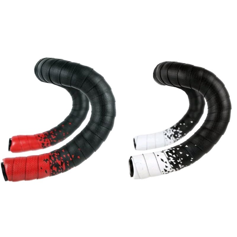 PROMO Bartape PU &amp; EVA Liteskin Two Tone Black White . Bar Tape  Hitam Putih hitam merah Drop Bar Roadbike Hand Grip Sepeda Balap Stang Deda Supacaz Lizard motsuv