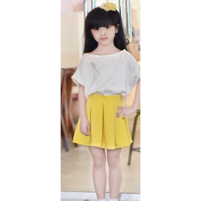 Rok bubble skirt anak perempuan usia 2-7 tahun bahan scuba nablfashion