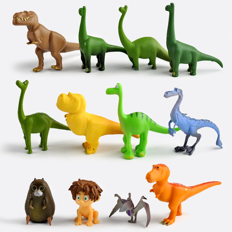 12pcs / set Mainan Boneka Action Figure Dinosaurus Bahan PVC Untuk Dekorasi Kue