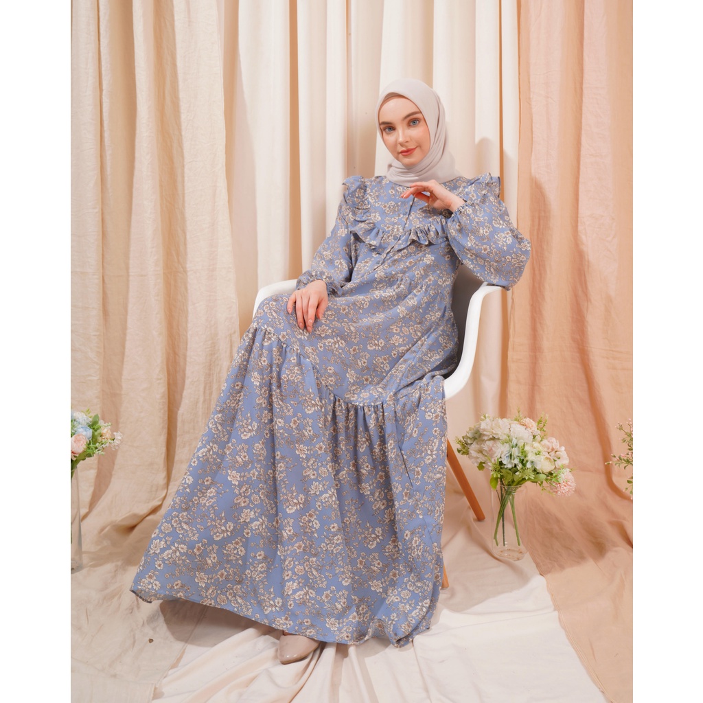 QUEENA DRESS BUSUI JUMBO LONG GAMIS ANTI KUSUT BAHAN ADEM