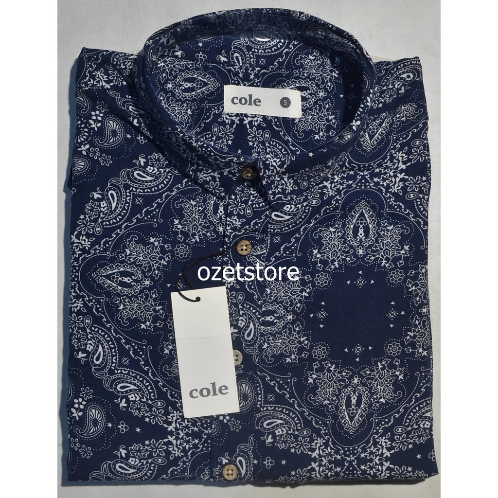 Kemeja Pria Casual Lengan Pendek COLE Navy Reguler KCR60 ORIGINAL
