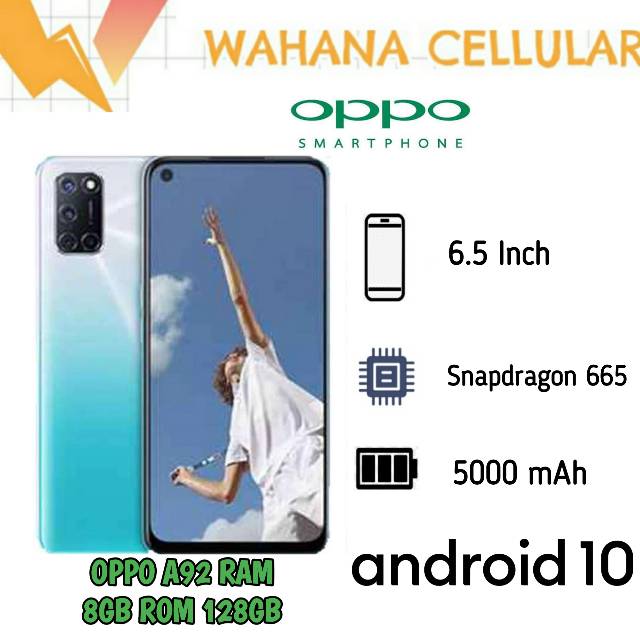 HP OPPO A92 RAM 8/128GB GARANSI RESMI - OPPO A92 8GB+128GB-1