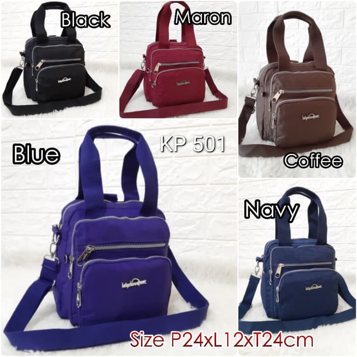 KP501P Tas Wanita Import Kipling 3Fungsi/Tas jinjing/Ransel/Selempang - Biru