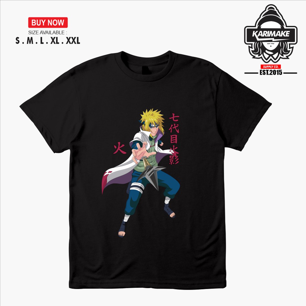 Kaos Baju Anime NARUTO MINATO NAMIKAZE Kaos Anime - juraganpoloshirt