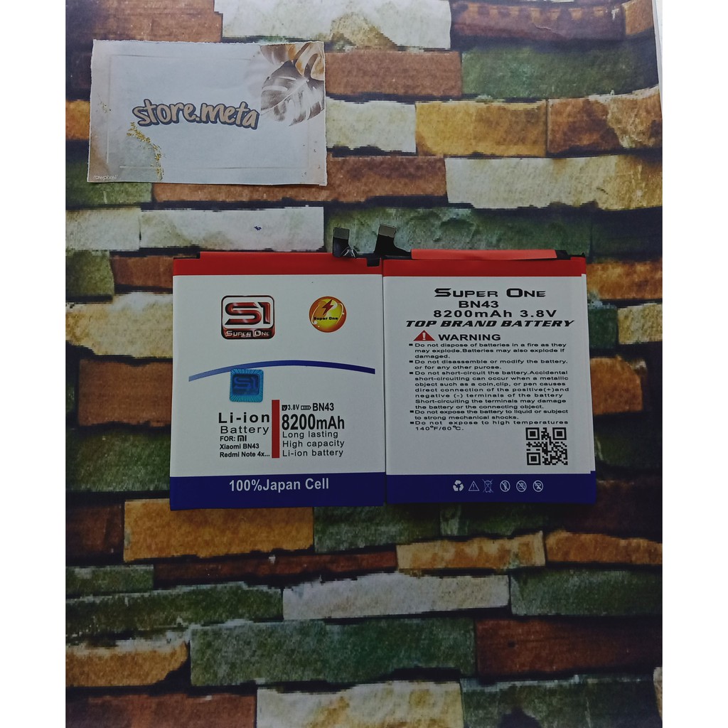 Baterai Battre Bateray Redmi Note 4X BN 43/bn43 Double Power SuperOne