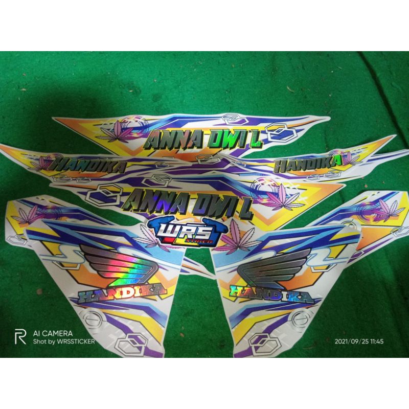 STRIPING TRANSPARAN HOLOGRAM CUSTOM VARIO 125/150 LED