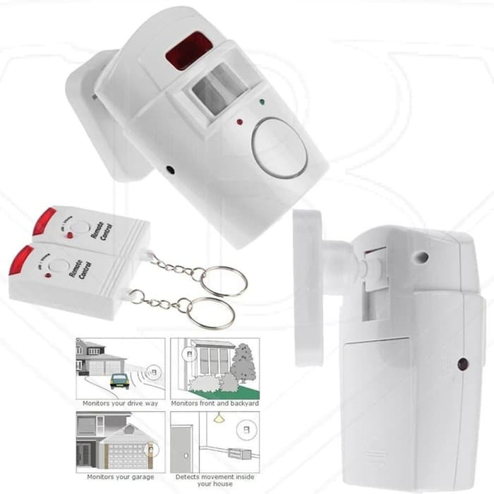 ALARM SENSOR GERAK 2 remote control Alarm BELL RUMAH anti maling