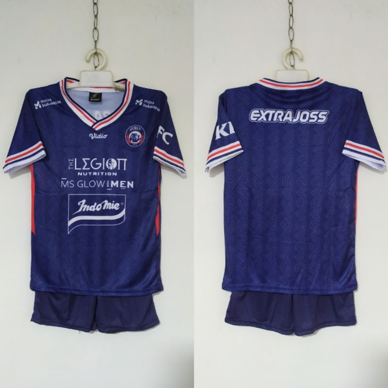 Setelan Bola Anak Arema - Baju Bola Arema - Jersey Anak Arema - Jersey Kids Arema Konate - Kaos bola