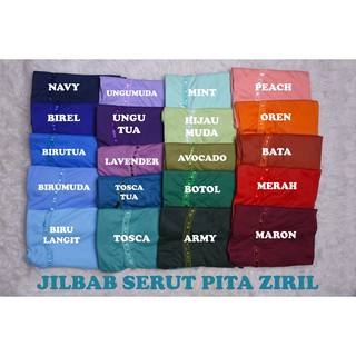 Jual UKURAN SMP L jilbab serut pita ziril / hijab sekolah anak / jilbab