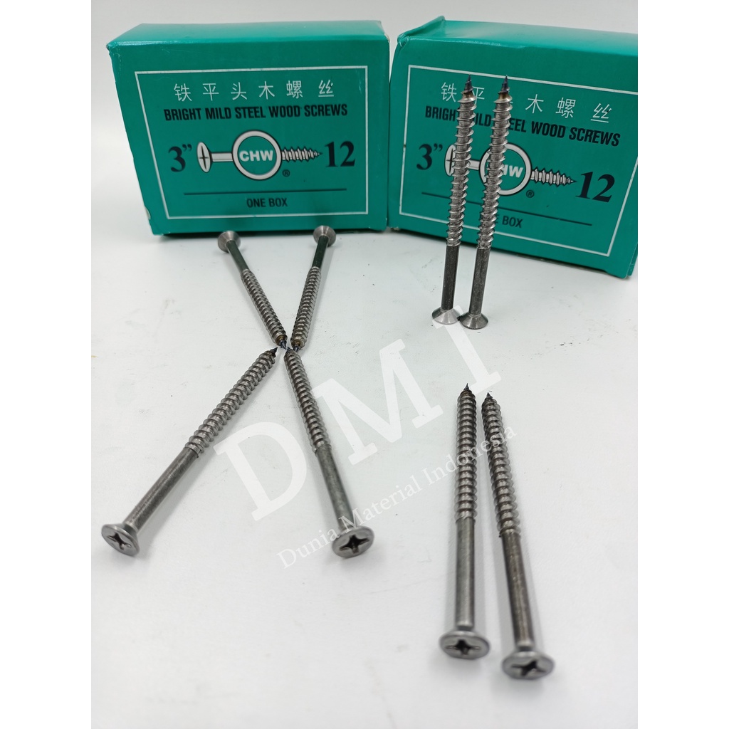 Skrup Kayu CHW 3x12 Plus (+) | Wood Screw CHW