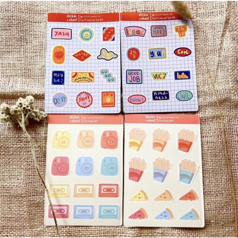 

Sticker A6 Vinyl | by juventiamarline | Fun&Colorful Text Sticker