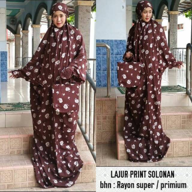 Mukena Lajuraan,Print Soloan Original Batik Pekalongan