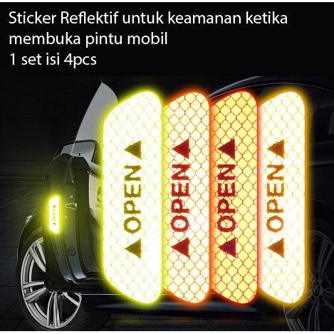 Sticker Reflektif Untuk Keamanan Pintu Mobil