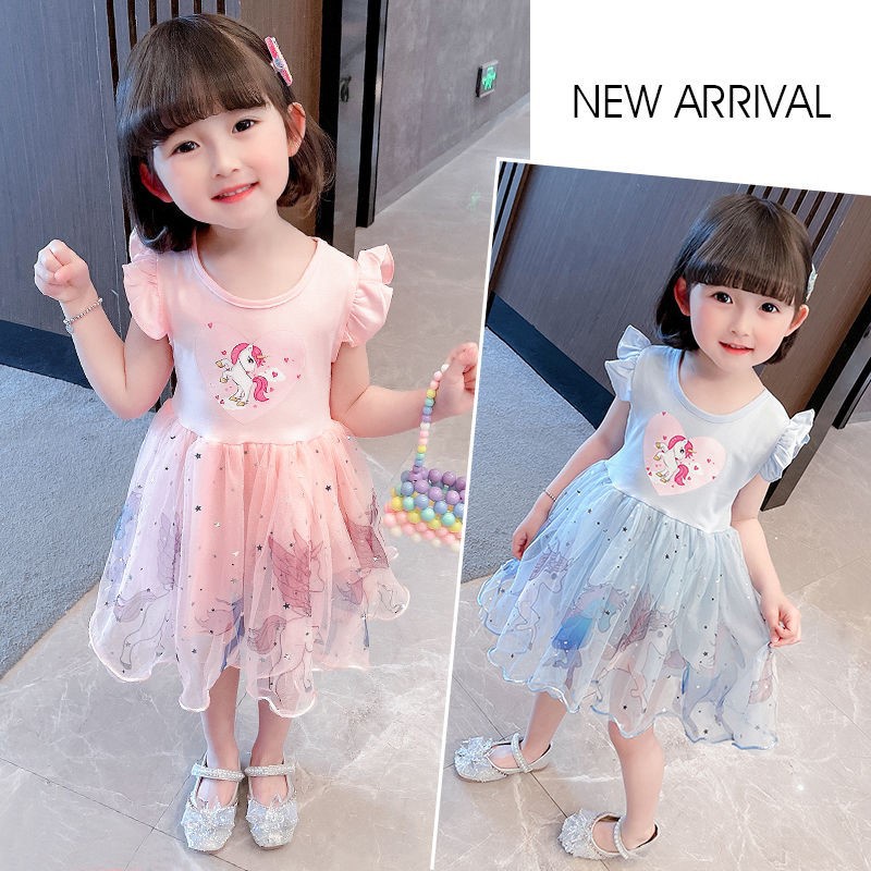 Gaun Dress Tutu Anak Perempuan 1 2 Tahun Bayi Perempuan 0 6 Bulan Unicorn Newborn Pesta Dress Korea - Dres Fashion baby korean Import premium Dress Anak Perempuan  Dress anak tutu mini gaun pesta anak bayi perempuan import GAUN BAYI PESTA-1