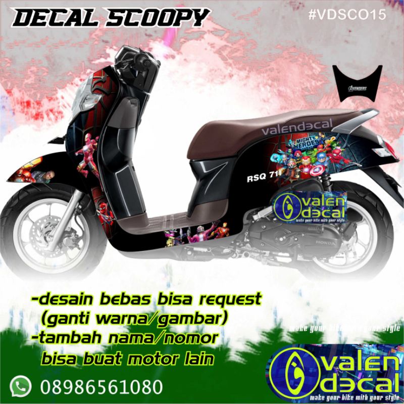 Stiker Striping Decal Scoopy full body bisa request custom GRATIS