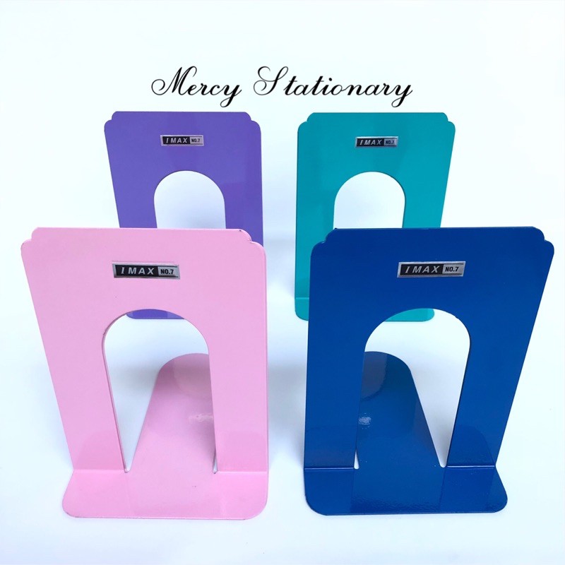 

2 Pc - Book Stand Tinggi 19.5 Cm - Book End No. 7 - Sandaran Buku Penyangga Buku Bahan Tebal