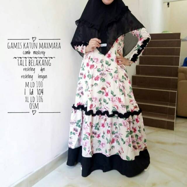 Gamis maxmara kombinasi