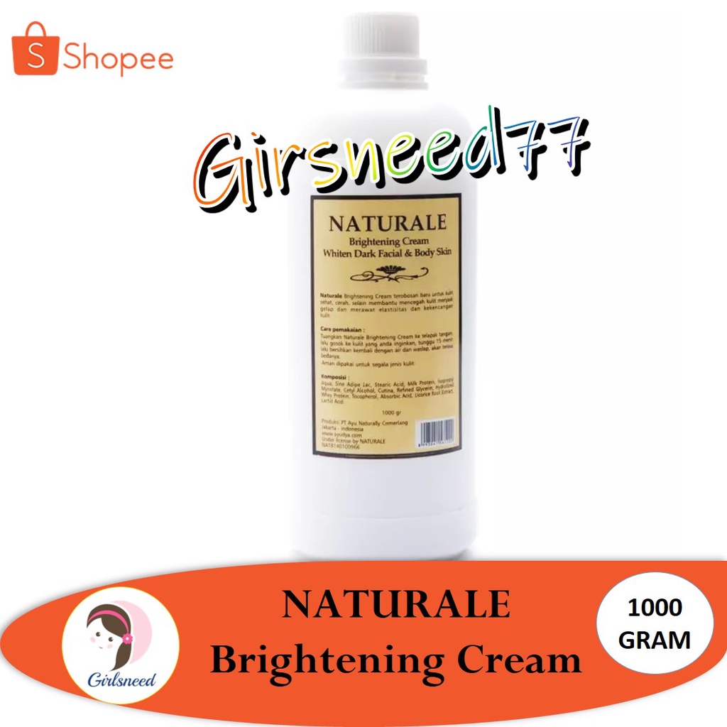 NATURALE Brightening Cream 1000 gr GIRLSNEED