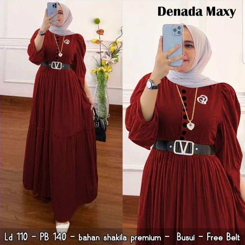 DENADA MAXY DRESS WD SHAKILA PREMIUM LD 110 XL BUSUI BAJU GAMIS COCOK UNTUK IBU MENYUSUI DAN TIDAK  MENYUSUI BAJU GAMIS WANITA TERBARU SIMPLE DAN ELEGAN BAJU DRES 2022