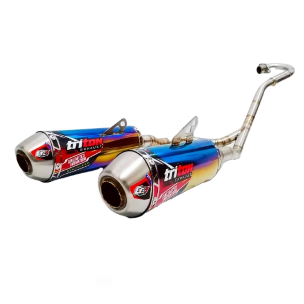 Knalpot Racing CRF 150 L, KLX 150, WR155, Triton Exhaust Original Garansi Seumur Hidup