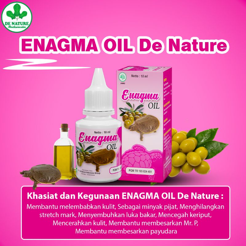 ENAGMA OIL De Nature Pembesar Mr.P Mengencangkan Payudara - Penghilang Stretch Mark Ampuh 100% ASLI