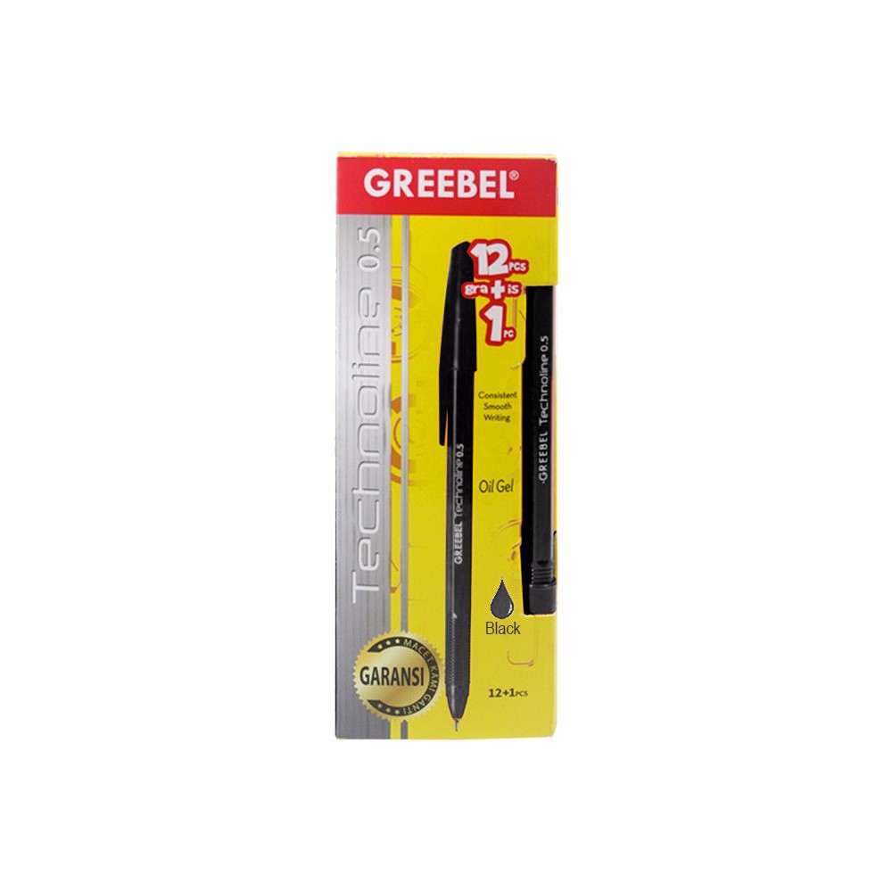 Pen Greebel Technoline - Pulpen Bolpoint Grebel - Isi 12 pcs . OFF-24