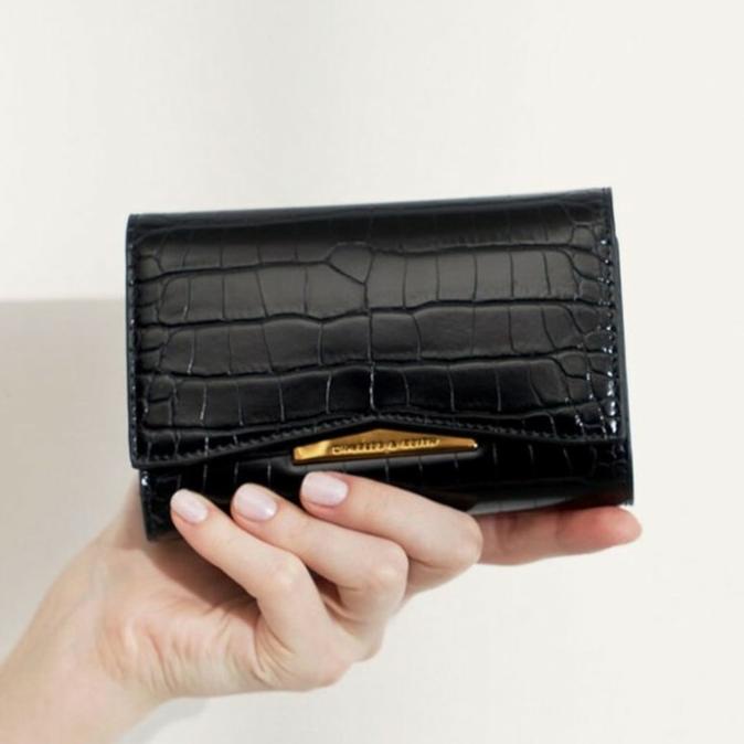 Dompet CK Front Flap Dompet CK croco Dompet Charles & Keith Wanita