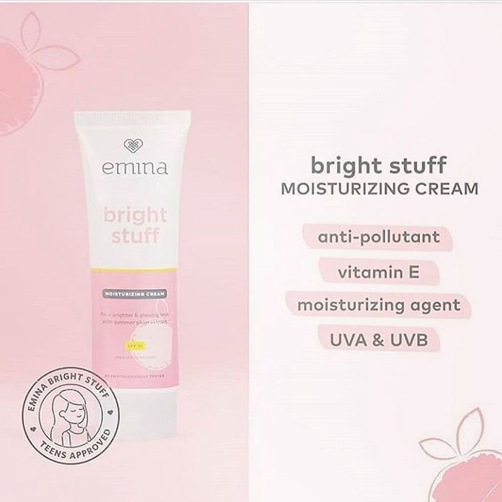 Emina Bright Stuff Moisturizing Cream 20 ml / Emina Bright Stuff for Acne Prone Skin Moisturizing Cream / Emina Bright Stuff Series / Emina Bright Stuff