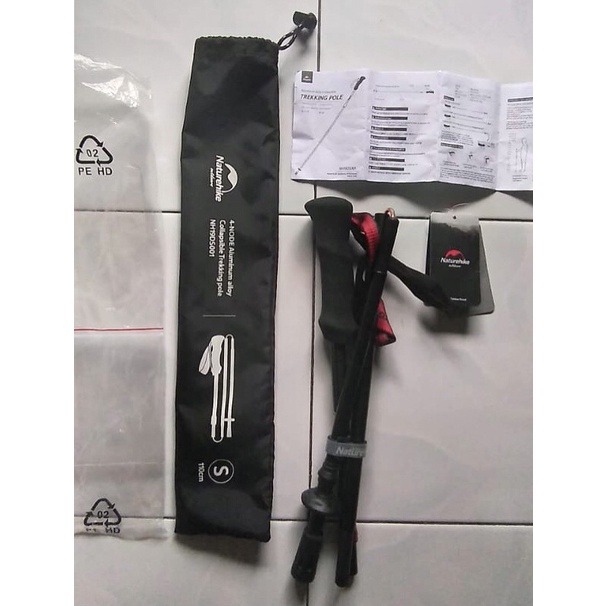 Trekking pole ultralight lipat naturehike 4 Node alloy NH19DS001 original second