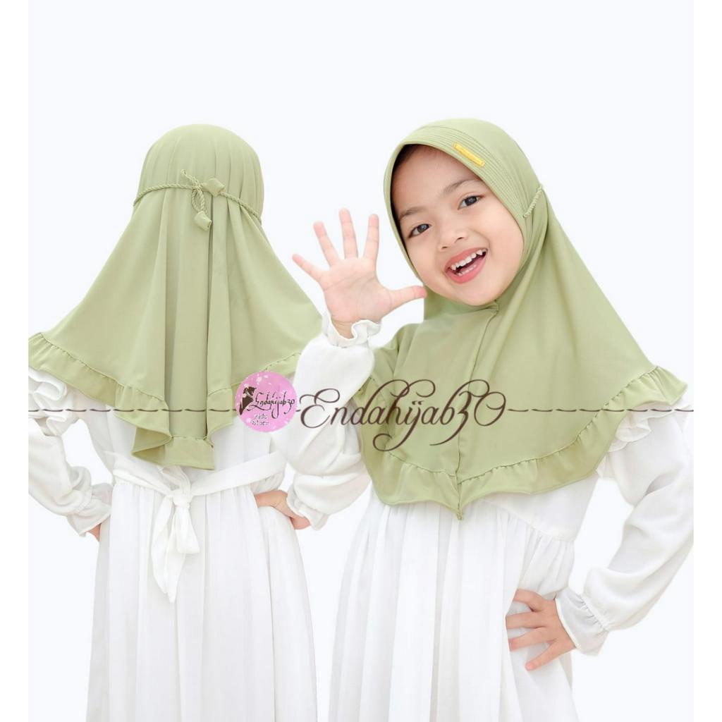 [ NEW ] jilbab anak / 3-6 tahun / ropel rempel / kerudung anak / hijab anak