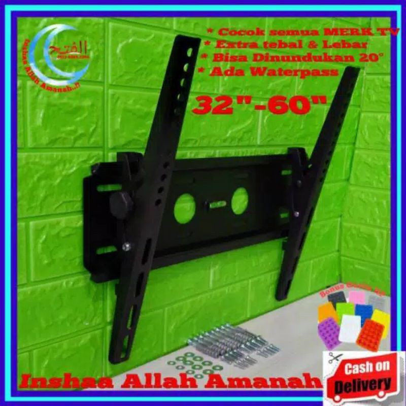 Bracket TV LED PLASMA 32&quot; up to 60 super kuat dan Kokoh