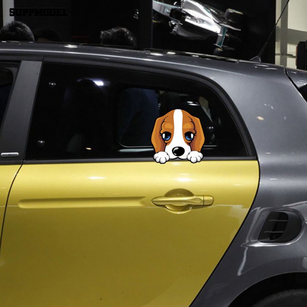 Stiker Reflektif Jendela Belakang Mobil Anjing Mengintip