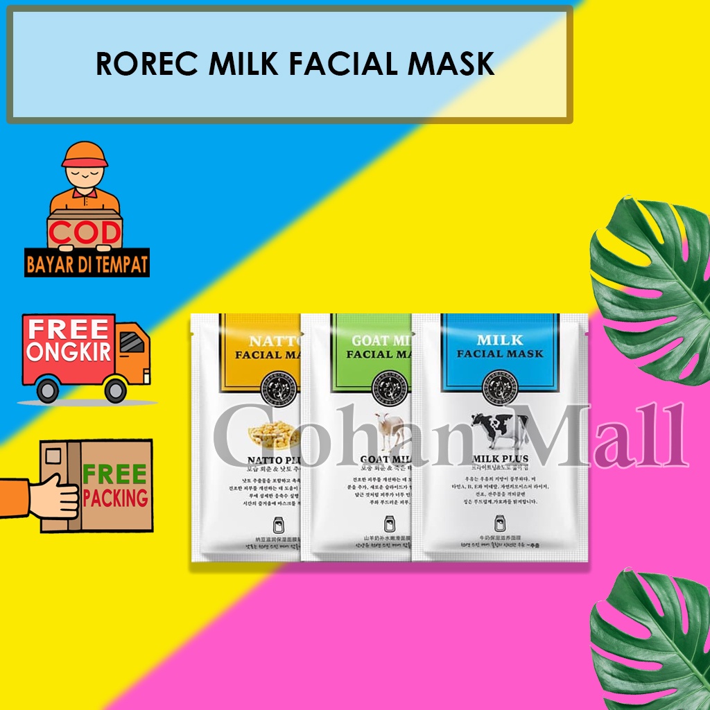 ROREC MILK FACIAL SHEET MASK MASKER SUSU SAPI