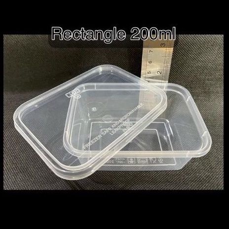 Thinwall Klir  Persegi / Rectangle 200 ml / kotak plastik / wadah plastik / box plastik