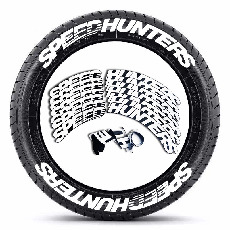 Stiker Ban Mobil Motif Tulisan SPEED HUNTERS 3D Bahan Karet Tahan Air