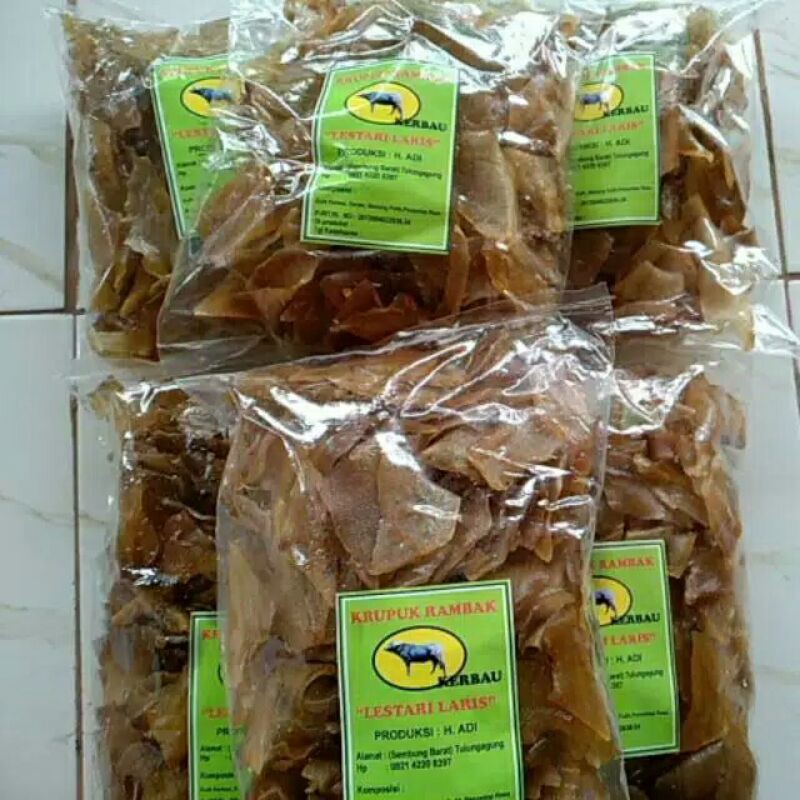 

Kerupuk Kulit Rambak Kerbau 500 gram