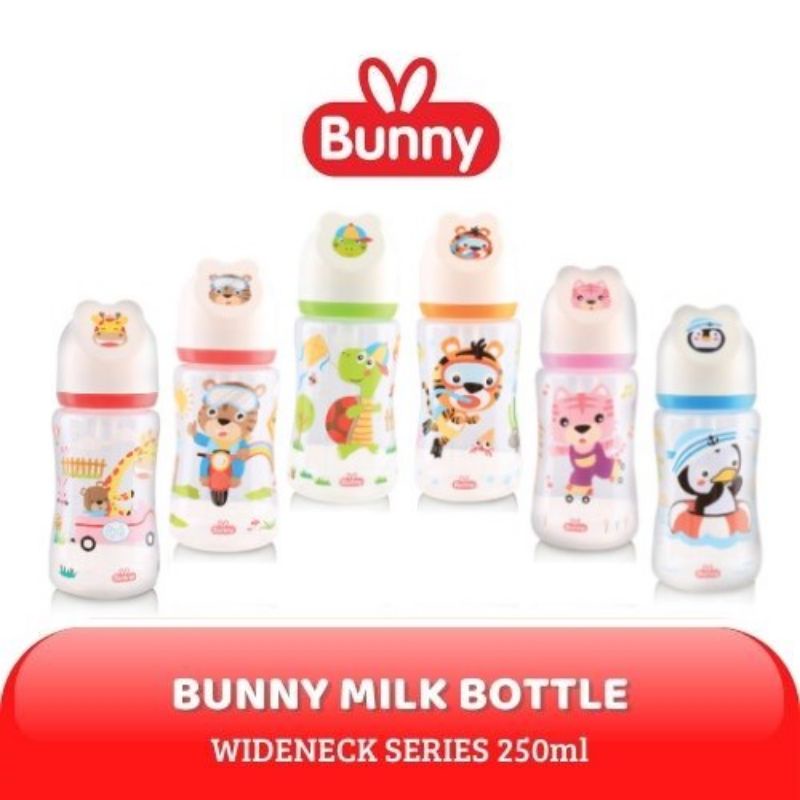 Botol Susu Bayi Lusty Bunny Wide Neck Karakter lucu 125ml-250ml