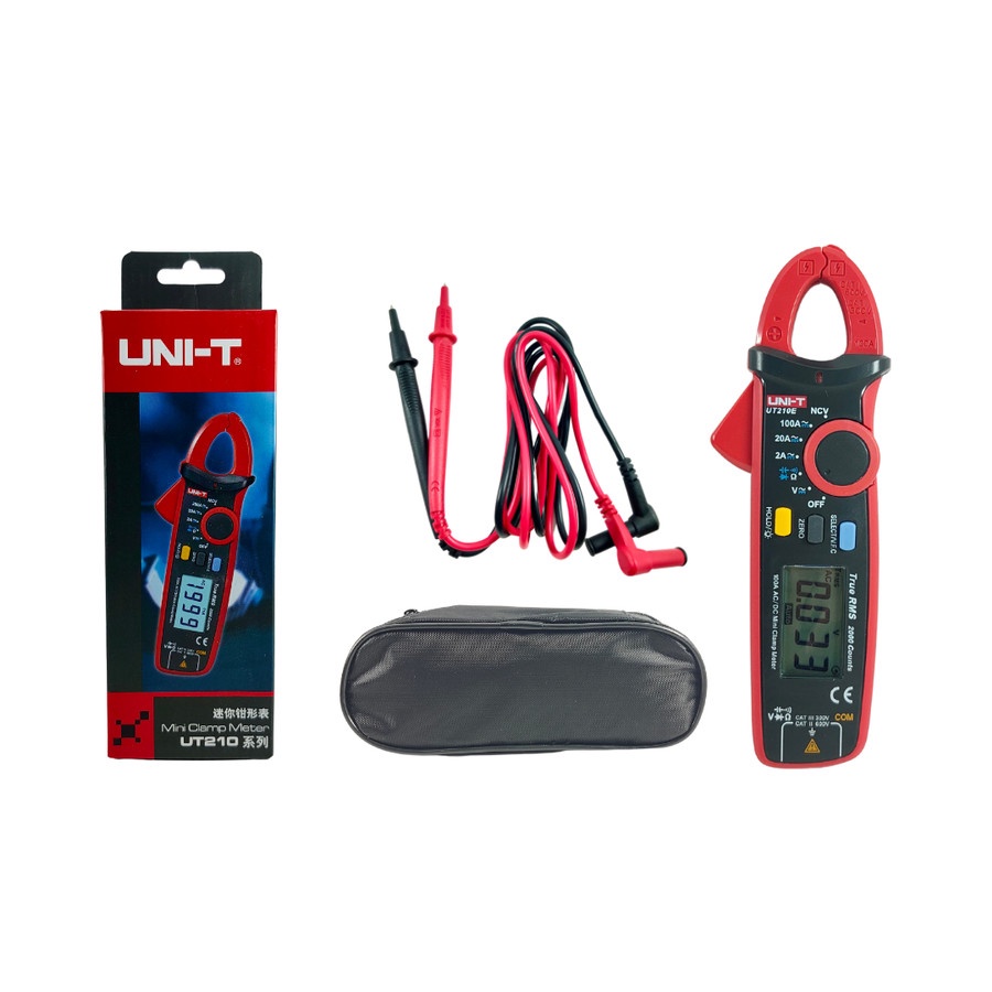 Tang Ampere Mini UNI-T UT210E Digital AC DC Clamp Meter TRUE RMS NCV UT 210E