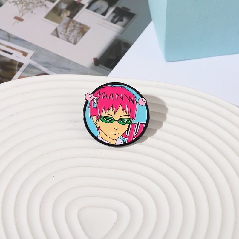 Pin Lencana Desain Kartun Manga The Disaster of Kusuo Saiki Untuk Hadiah