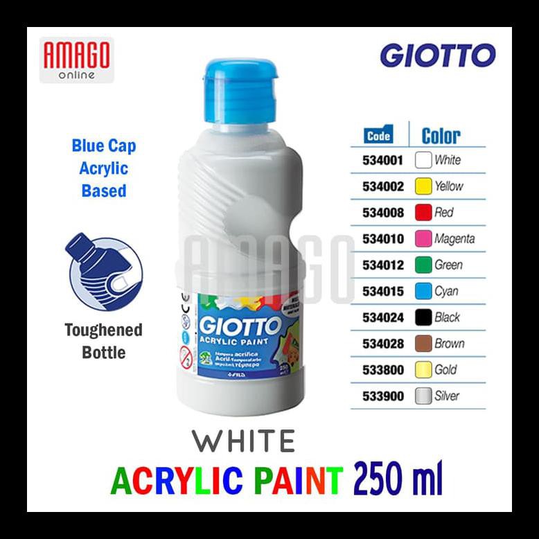 

PROMO GIOTTO ACRYLIC PAINT - WHITE - 250 ML - 534001 PERALATAN MELUKIS TERMURAH PING LENGKAP