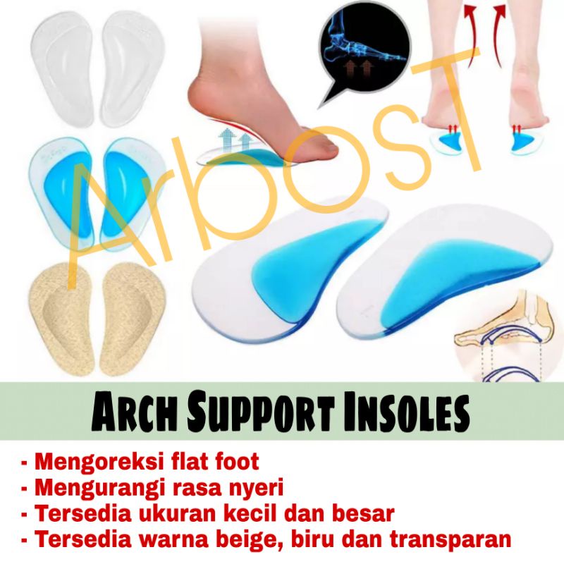 ARCH SUPPORT INSOLE UNTUK FLAT FOOT / SILICONE / SILIKON / Insole Flat Foot Insole Kaki Datar