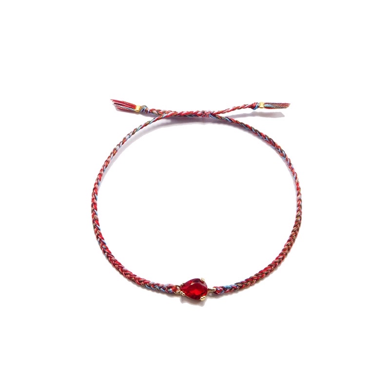 Gelang Tali Gypsy Boho Leia Red Allside