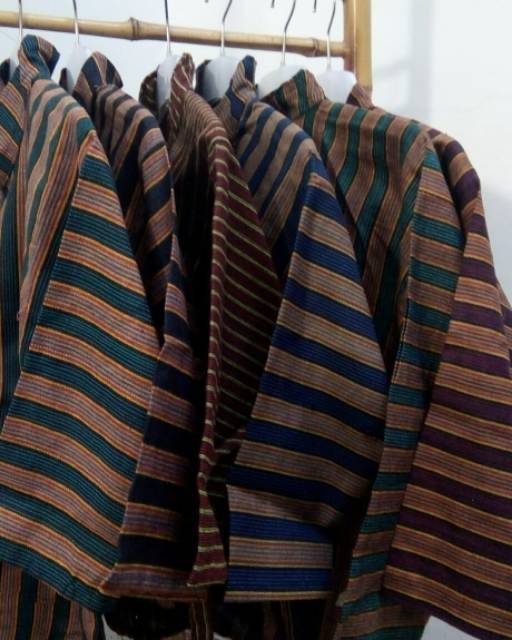 Setelan lurik jawa + celana panjang ukuran dewasa  | baju lurik // surjan lurik // baju adat jawa