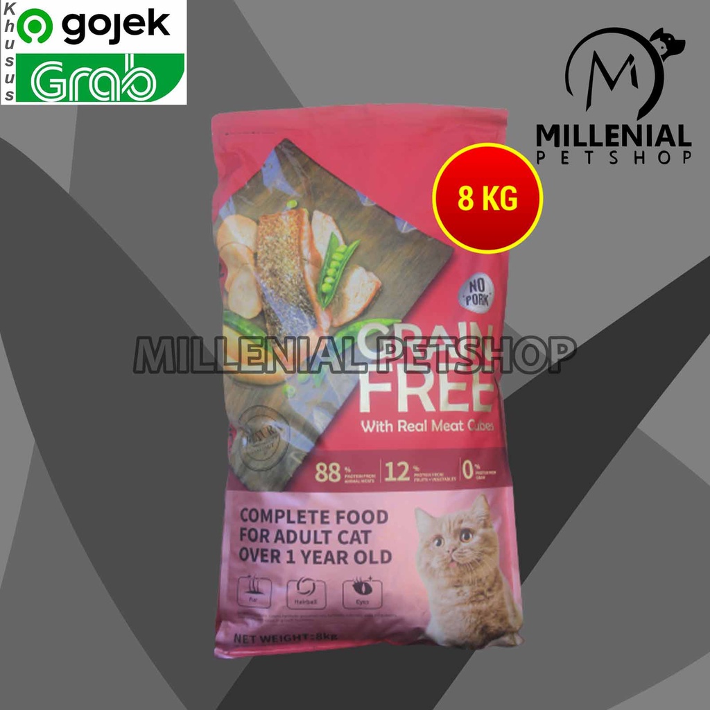 GOSENDKitchen Flavour Grain Free Adult Cat Food Dry Makanan Kucing 8KG