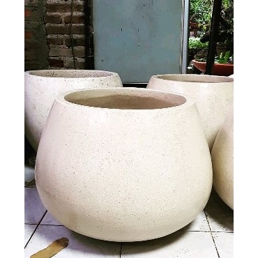 Pot teraso tipe gendang glossy 45cmx45cm