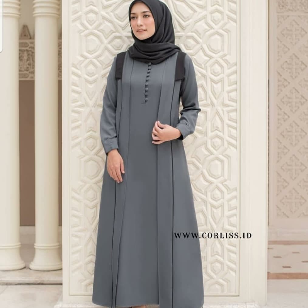 Ns FC Najibah Gamis Syar'i asdf Putih Benhur Abu Toska Navy Maroon Hujan